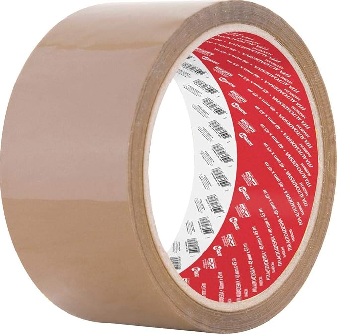 Fita Auto Adesiva 48mmx45m Marrom 954